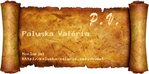 Paluska Valéria névjegykártya